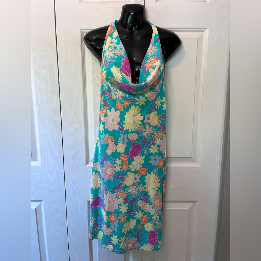 JESSICA SIMPSON, floral halter top dress, NWT